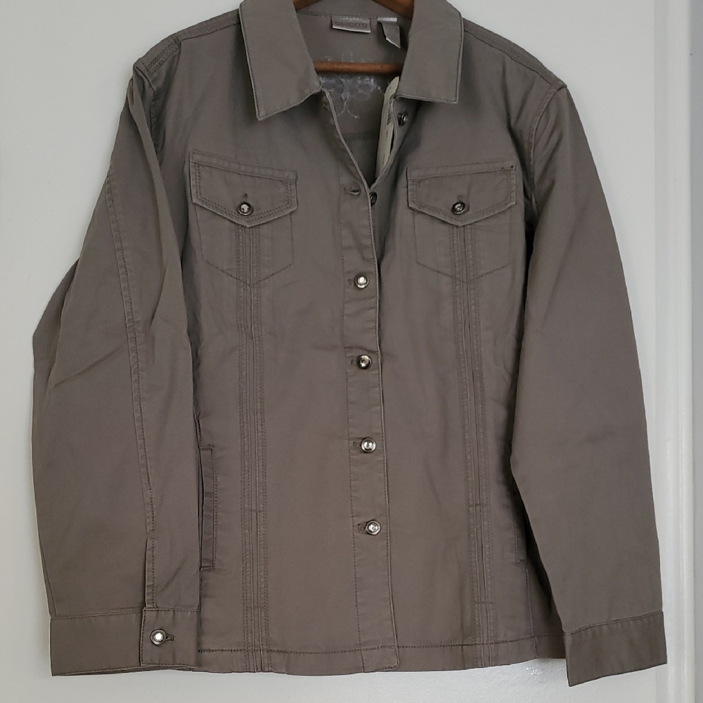Chico's Chelsea Pacie Jacket Granite Size 3 - Picture 10 of 17